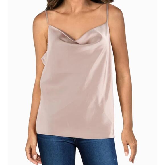 Renee C. Tops - RENEE C. Satin Cowl Neck Camisole - Size M